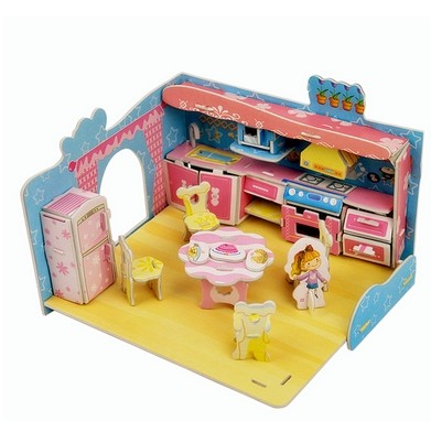 优质3D立体家居模型拼图-趣味厨房