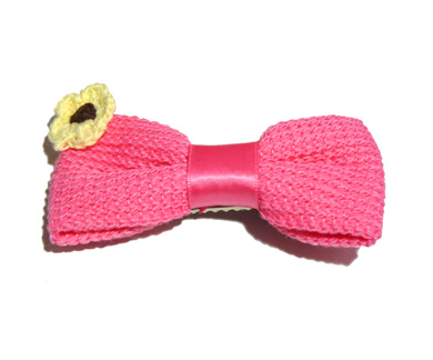 新款百搭甜美可爱珍珠水钻雪纺蝴蝶结压夹边夹头饰