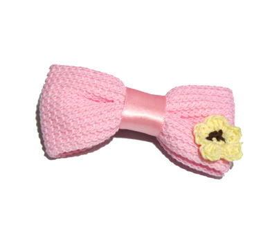 新款百搭甜美可爱珍珠水钻雪纺蝴蝶结压夹边夹头饰