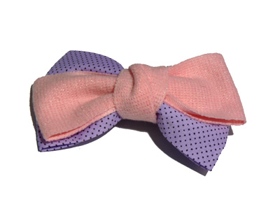 新款百搭甜美可爱珍珠水钻雪纺蝴蝶结压夹边夹头饰