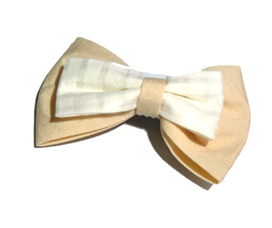 新款百搭甜美可爱珍珠水钻雪纺蝴蝶结压夹边夹头饰