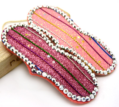 水钻蝴蝶压夹发饰头饰 韩国水钻大号BB夹 时尚头饰