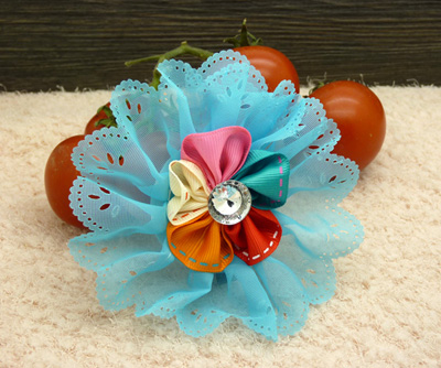 特价韩版 菊花压夹头饰 手工发饰头饰蕾丝夹发圈夹压蝴蝶结鸭嘴夹压夹