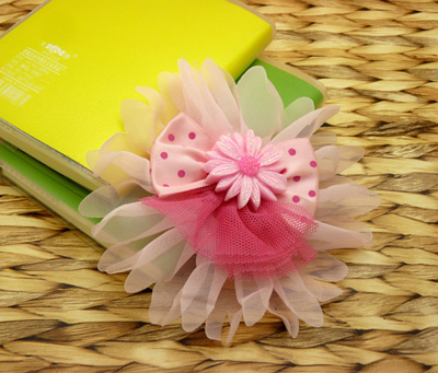 特价韩版 菊花压夹头饰 手工发饰头饰蕾丝夹发圈夹压蝴蝶结鸭嘴夹压夹