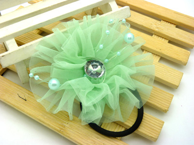 时尚皮筋发饰发圈 蕾丝时尚韩版卡通盘发头绳 珍珠头花头饰 镶钻发绳发饰品