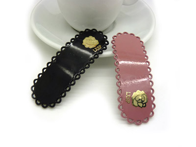 新款热卖饰品 韩国发饰简约头饰压夹 镂空花边玫瑰发夹发饰