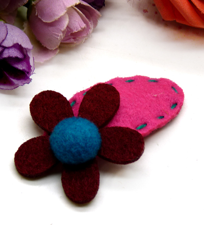 百变小魔女儿童发夹 韩国撞色小花压夹 宝宝发夹 头饰发饰