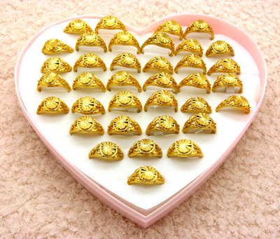 特价 18K黄金戒指 男女款黄金满天星戒指转运星戒指 女士戒指 3号