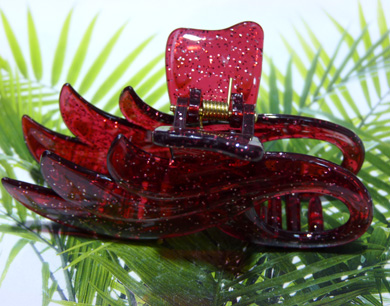 优质水晶质感凤尾爪夹