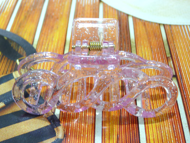 韩版水晶质感亮星四环爪夹