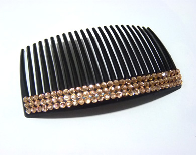 时尚三排水钻梳夹