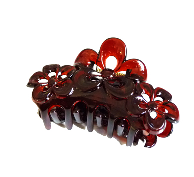 新款水晶三朵花水晶爪夹