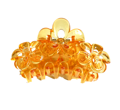 新款水晶三朵花水晶爪夹