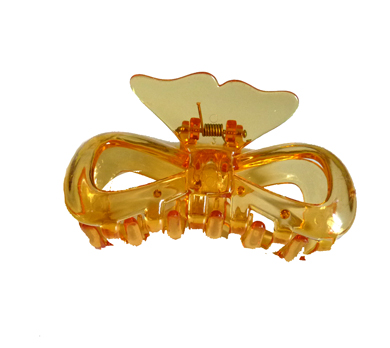 新款时尚水晶质感蝶尾篓空爪夹