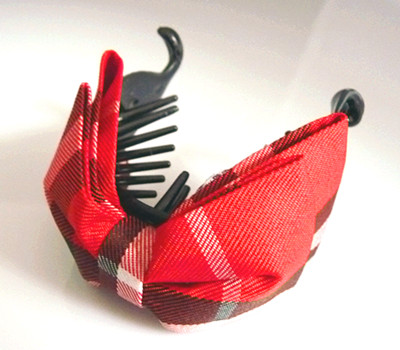 五彩缤纷布艺格子花蝴蝶之恋/香蕉夹