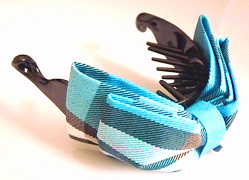 五彩缤纷布艺格子花蝴蝶之恋/香蕉夹