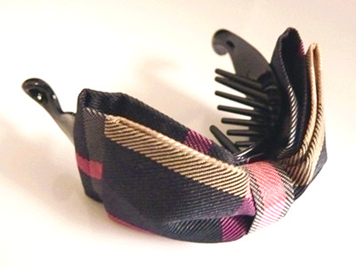 五彩缤纷布艺格子花蝴蝶之恋/香蕉夹