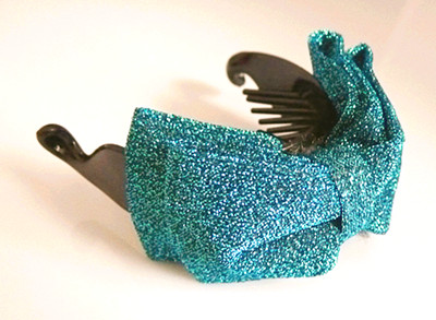 五彩缤纷布艺宝蓝蝴蝶之恋/香蕉夹