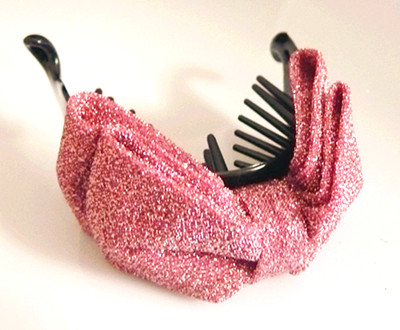 五彩缤纷布艺宝红蝴蝶之恋/香蕉夹