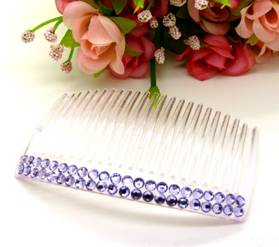 韩版头饰2排水钻发梳 公主百变插梳镶钻  边夹