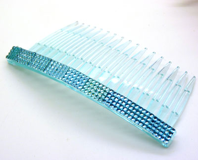 炫彩靓钻四排钻发梳 刘海梳夹 盘发装饰多用途插梳