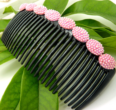 韩版头饰 清新珍珠发夹发饰 韩国插梳 盘发梳 刘海梳 时尚简约边夹