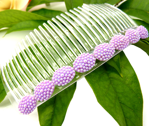 韩版头饰 清新珍珠发夹发饰 韩国插梳 盘发梳 刘海梳 时尚简约边夹