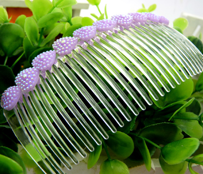 韩版头饰 清新珍珠发夹发饰 韩国插梳 盘发梳 刘海梳 时尚简约边夹