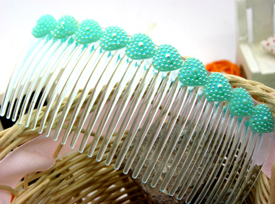 韩版头饰 清新珍珠发夹发饰 韩国插梳 盘发梳 刘海梳 时尚简约边夹