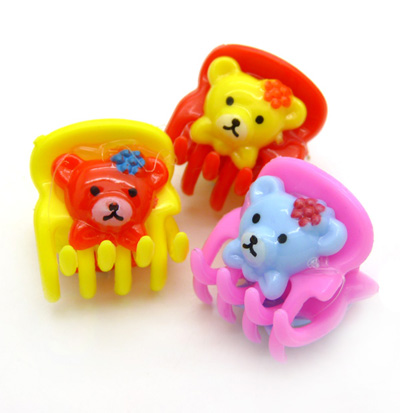 樱桃小抓夹 花朵小抓夹 苹果发爪抓夹 时尚流行韩式树脂3个小爪夹