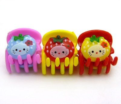 小抓夹 花朵小抓夹 苹果发爪抓夹 时尚流行韩式树脂3个小爪夹 