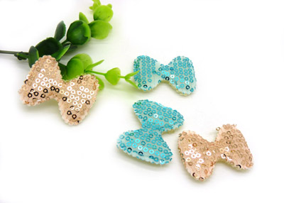 韩版儿童贴花蝴蝶结刘海贴 万能魔法帖宝宝发饰魔术粘  魔法帖4个装