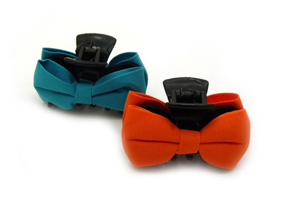 韩版新款发饰头饰品 经典布艺蝴蝶结发夹子发抓夹发卡对夹 -爪夹