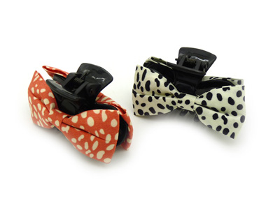 韩版时尚新款发饰 纯手工缎带蝴蝶结抓夹发抓 布艺发夹原创头饰 -爪夹