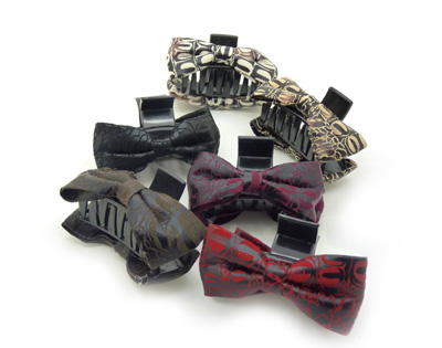 韩版时尚新款发饰 纯手工缎带蝴蝶结抓夹发抓 布艺发夹原创头饰 -爪夹