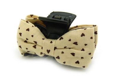 韩版时尚风格 淑女格子布艺 蝴蝶结爪夹抓夹发夹 -甜美发饰发夹