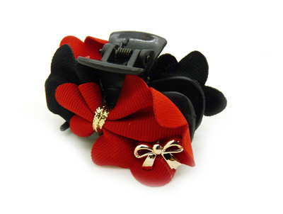 进口朔胶爪夹发饰 韩版布艺蝴蝶结抓夹扭夹 时尚头饰 -女清新发夹