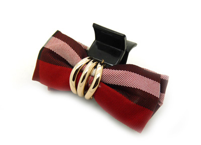 进口朔胶爪夹发饰 韩版布艺蝴蝶结抓夹扭夹 时尚头饰 -女清新发夹