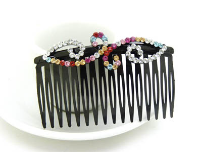 韩版高档饰品 盘发水钻大插梳 刘海发梳头饰发饰 -水钻发梳