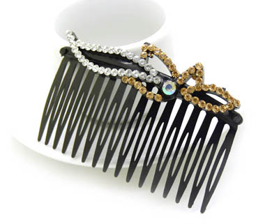 韩版高档饰品 盘发水钻大插梳 刘海发梳头饰发饰 -水钻发梳