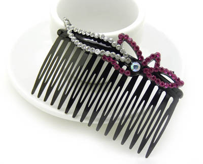 韩版高档饰品 盘发水钻大插梳 刘海发梳头饰发饰 -水钻发梳