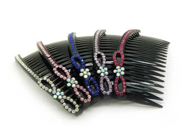 韩版高档饰品 盘发水钻大插梳 刘海发梳头饰发饰 -水钻发梳