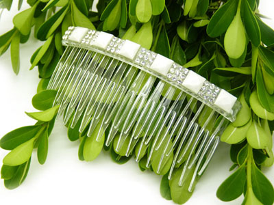 韩国头饰品 刘海发梳 美发插梳 韩版发饰发卡 -镶钻发梳