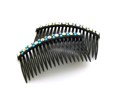 韩国头饰品 刘海发梳 美发插梳 韩版发饰发卡 -镶钻发梳