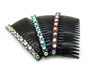 韩国头饰品 刘海发梳 美发插梳 韩版发饰发卡 -镶钻发梳