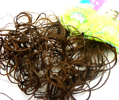 可爱卡通毛毛蝴蝶结花假发卷发发夹 韩国婴幼儿童假发 可爱宝宝小孩发饰头饰