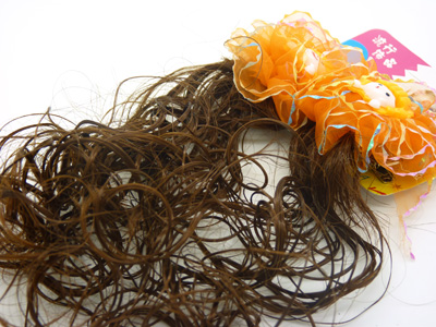 可爱卡通毛毛蝴蝶结花假发卷发发夹 韩国婴幼儿童假发 可爱宝宝小孩发饰头饰