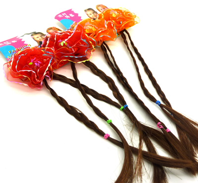 可爱小孩儿童假发 手工辫子名族可爱发夹发饰 辫子假发