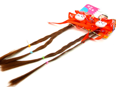 小孩卡通儿童假发手工辫子名族风可爱发饰 假发辫子发卡头饰辫子 小孩假发