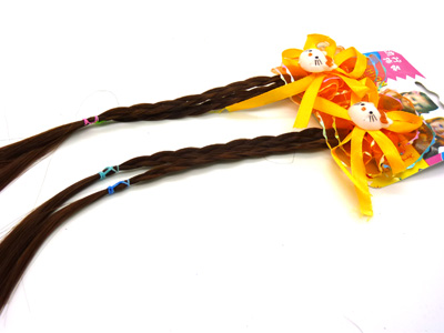 小孩卡通儿童假发手工辫子名族风可爱发饰 假发辫子发卡头饰辫子 小孩假发